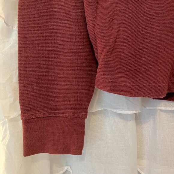 Jach's New York Maroon Long Sleeve Thermal Henley - Size Large - Picture 3 of 6